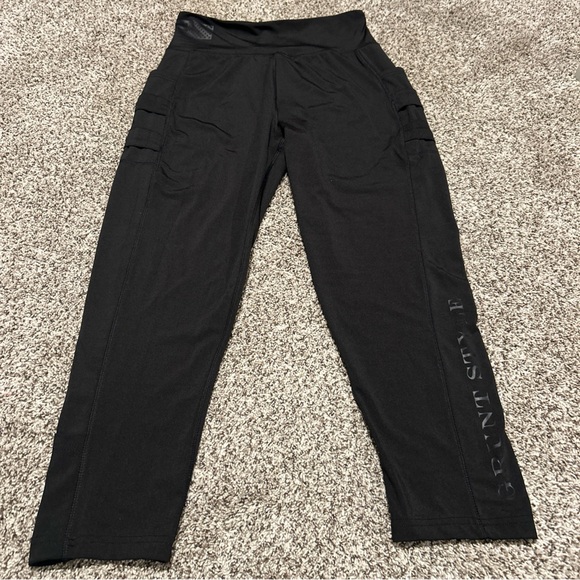 Grunt Style Black Utility Women’s Leggings Size Large! EUC! Poly/Spandex - Picture 3 of 15
